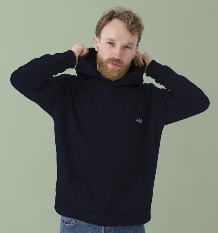 Black Hoodie  In Plain - Mon Zurich Originals