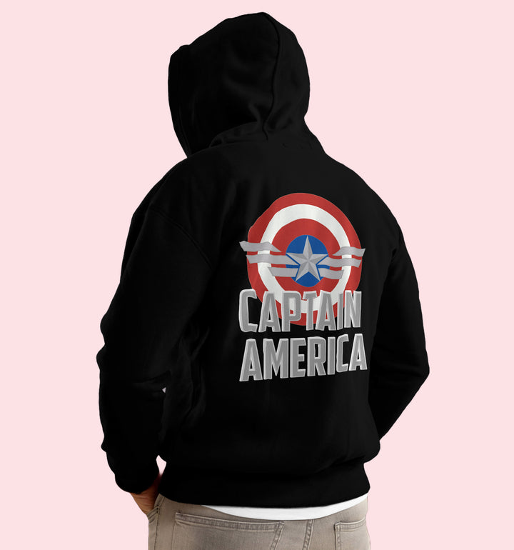 Captain America Hoodie In Black - Mon Zurich Originals