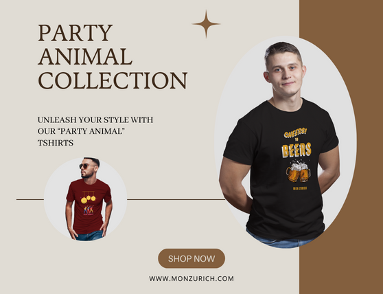 Party Animals: Unleashing the Fun with Mon Zurich's Printed T-Shirts