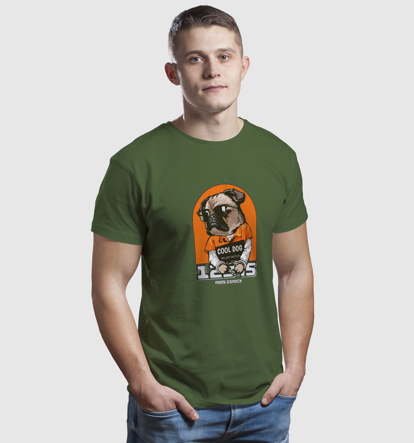 Cool Dog T-Shirt In Dark + Light - Mon Zurich Originals