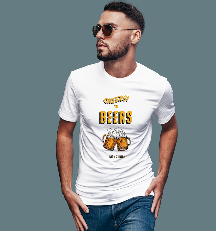 Cheers To Beer T-Shirt In Light - Mon Zurich Originals