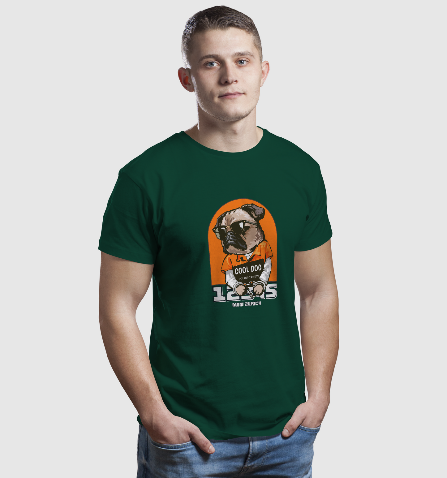 Cool Dog T-Shirt In Dark + Light - Mon Zurich Originals