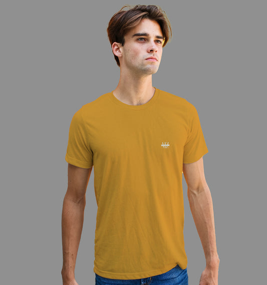 Mustard T-Shirt In Plain - Mon Zurich Originals