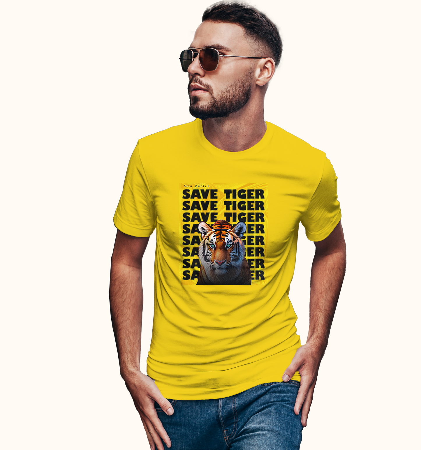 Save Tiger T-shirt in Light - Mon Zurich Originals