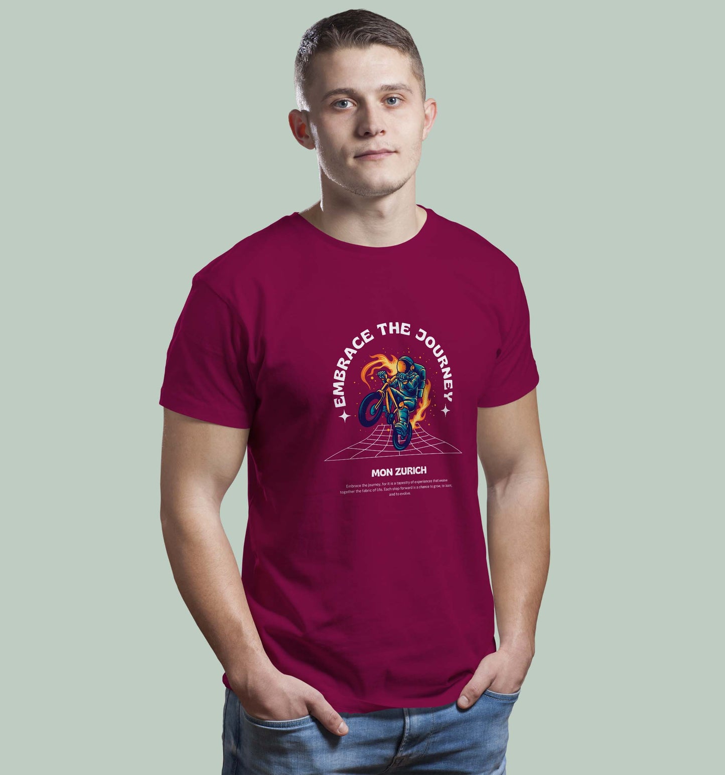 Embrace The Journey  T-Shirt In Dark - Mon Zurich Originals