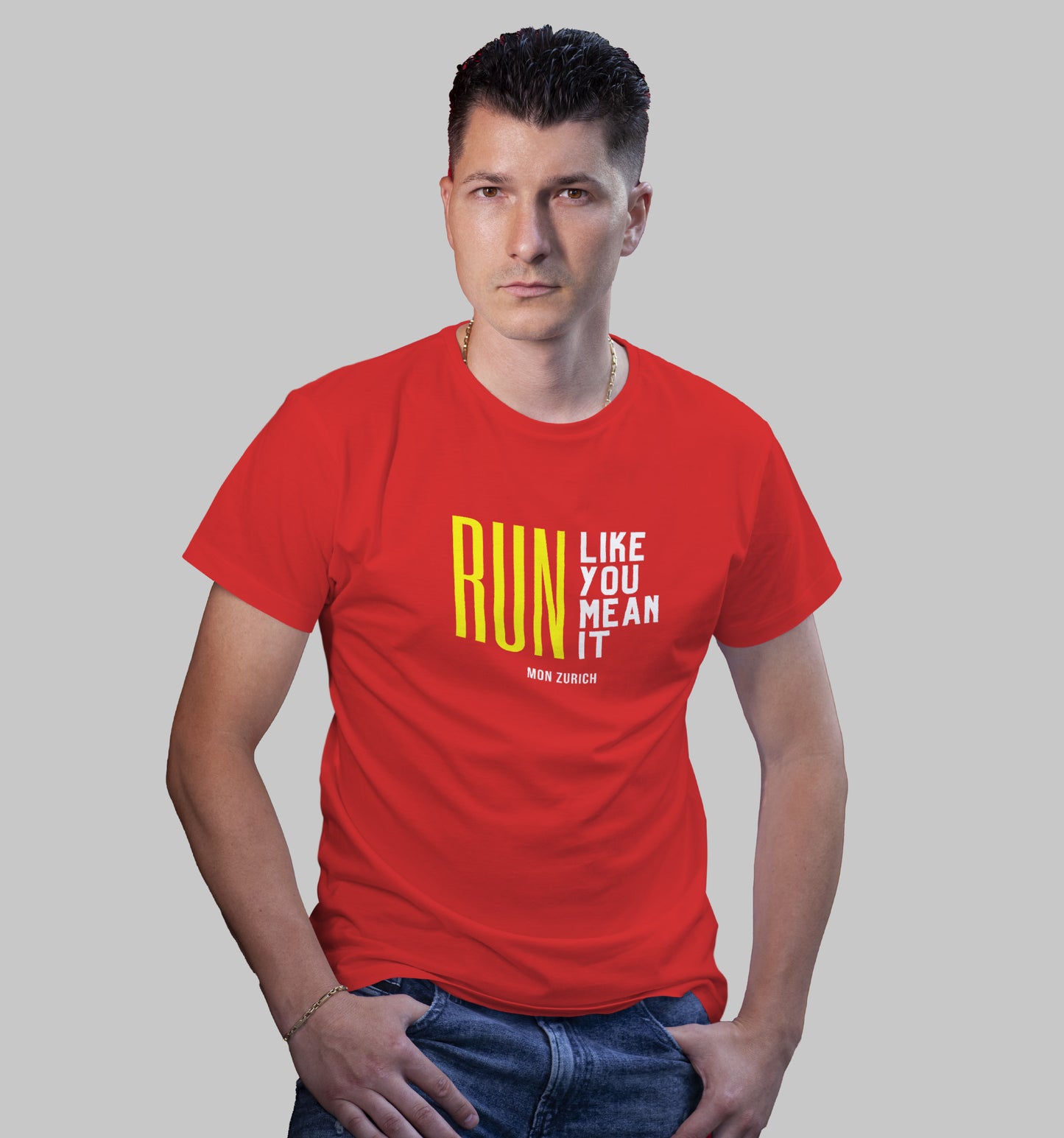 Run Like You Mean It T-Shirt In Dark - Mon Zurich Originals