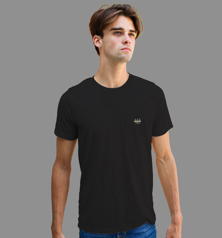 Black T-Shirt In Plain - Mon Zurich Originals