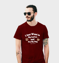 I Just Want To Sip Coffee And Pet My Dog T-Shirt In Dark - Mon Zurich Originals