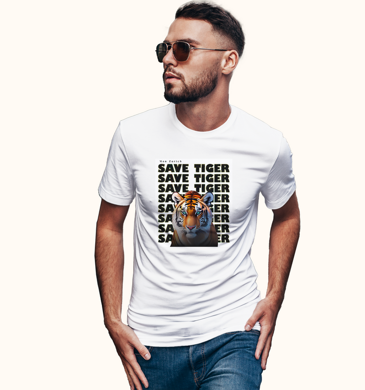 Save Tiger T-shirt in Light - Mon Zurich Originals