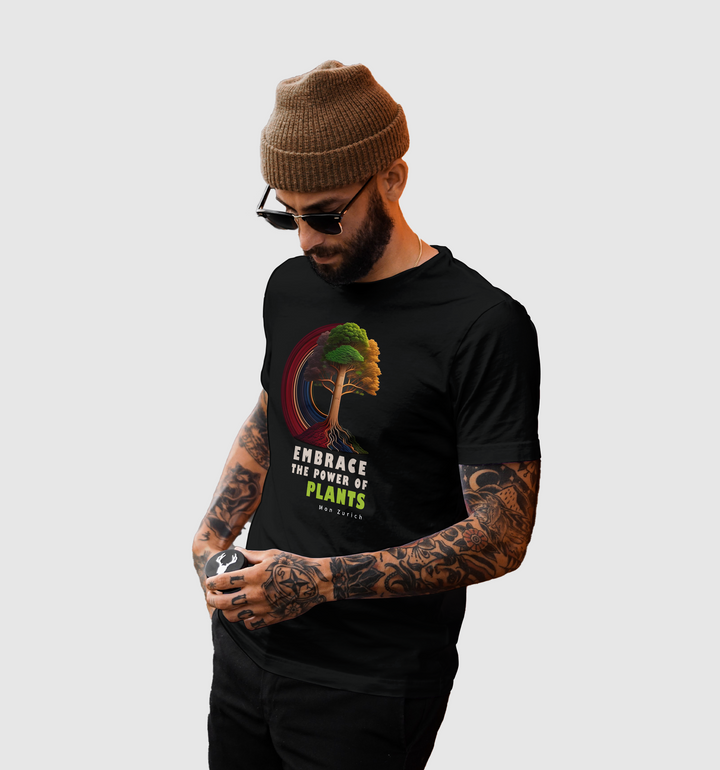 Embrace the Power of Plants T-shirt in Dark - Mon Zurich Originals