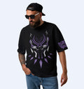 Black Panther - Full Front Print Superhero Oversized T-Shirt In Black - Mon Zurich Fan-Art