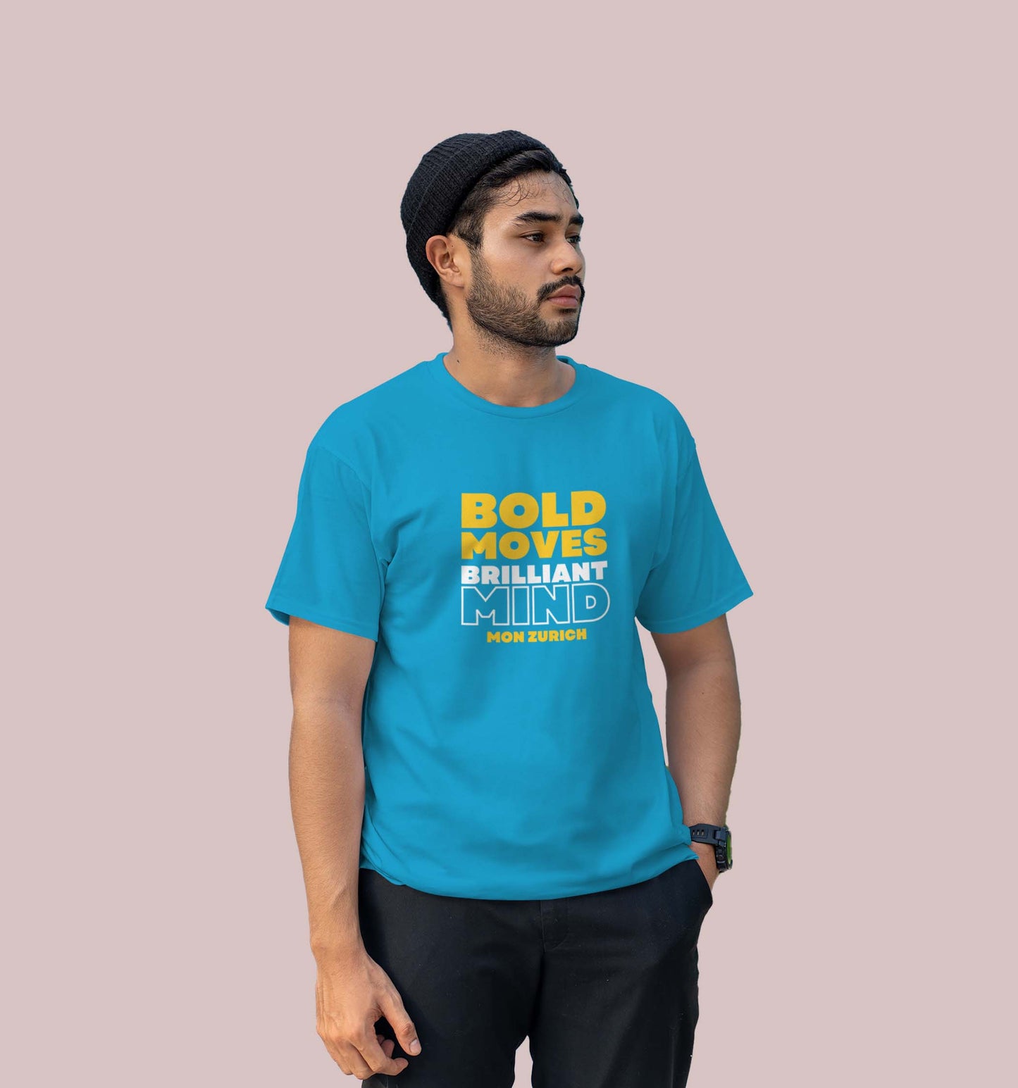 Bold Moves, Brilliant Mind T-Shirt In Dark - Mon Zurich Originals