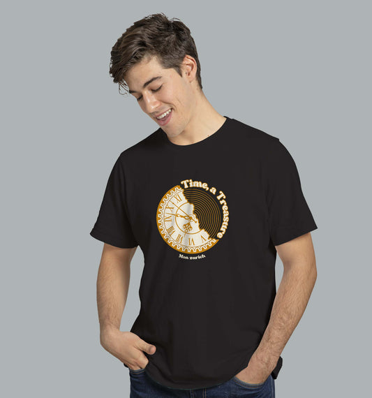 Time, A Treasure T-Shirt In Dark - Mon Zurich Originals