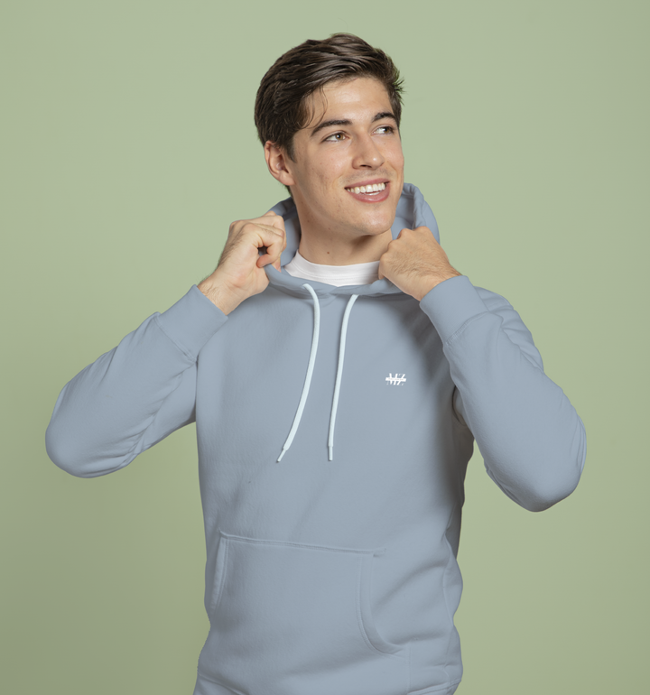 Dim Grey  Hoodie In Plain - Mon Zurich Originals