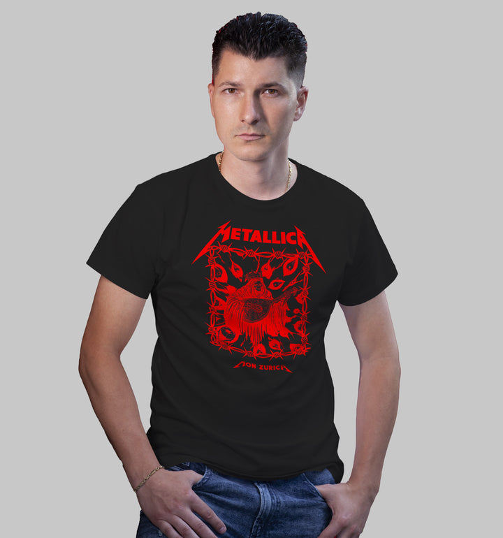 DEATH TUNE RED (METALLICA) T-shirt in Dark - Mon Zurich Originals