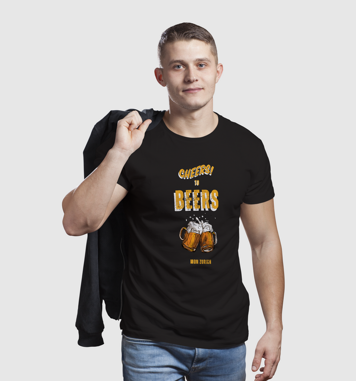 Cheers To Beer T-Shirt In Dark - Mon Zurich Originals