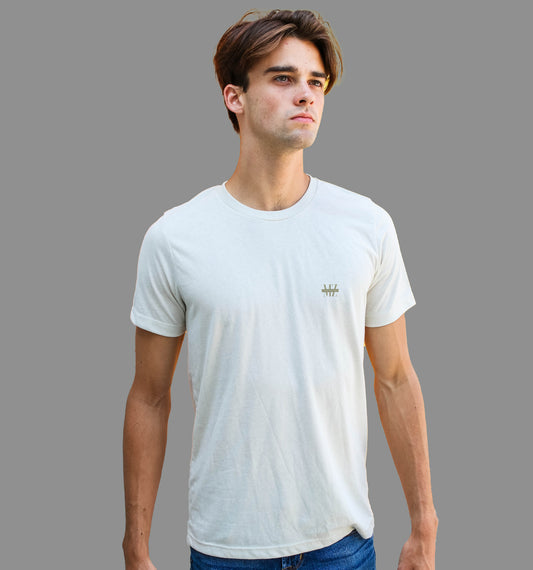 White T-Shirt In Plain - Mon Zurich Originals