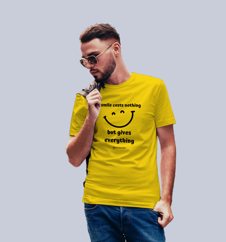 A Smile Costs Nothing But Gives Everything T-Shirt In Light - Mon Zurich Originals