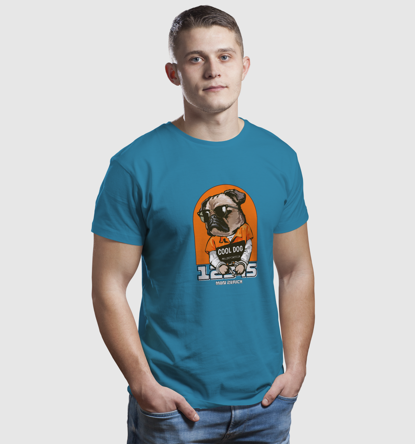Cool Dog T-Shirt In Dark + Light - Mon Zurich Originals