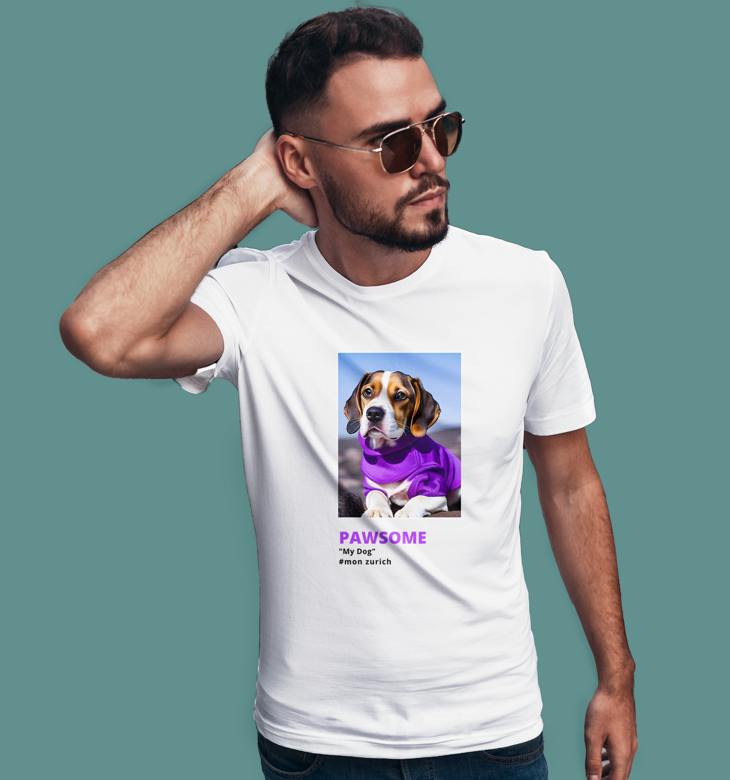 Pawsome, My Dog T-Shirt In Light - Mon Zurich Originals