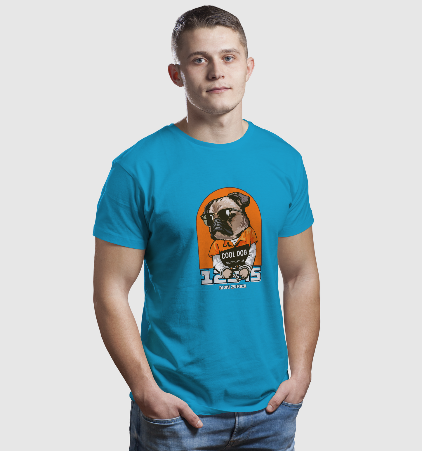 Cool Dog T-Shirt In Dark + Light - Mon Zurich Originals