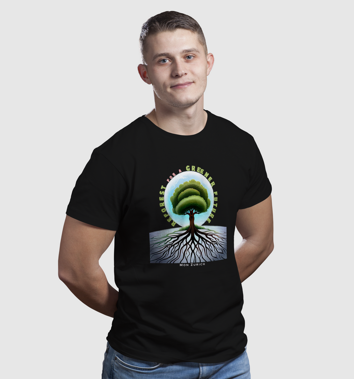 Reforest for a Greener Future T-shirt in Dark - Mon Zurich Originals