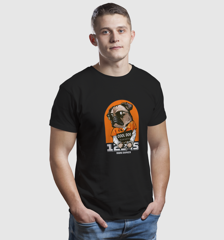 Cool Dog T-Shirt In Dark + Light - Mon Zurich Originals