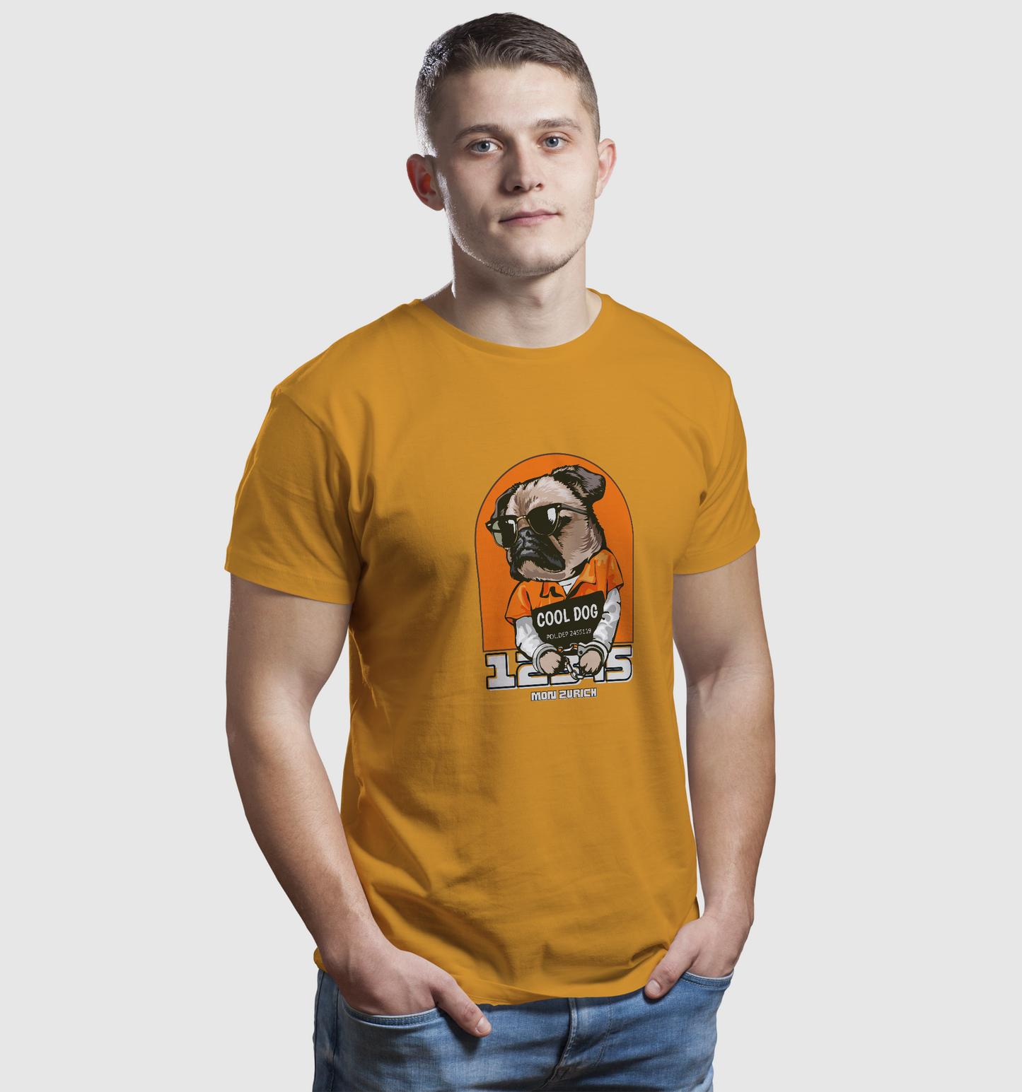 Cool Dog T-Shirt In Dark + Light - Mon Zurich Originals