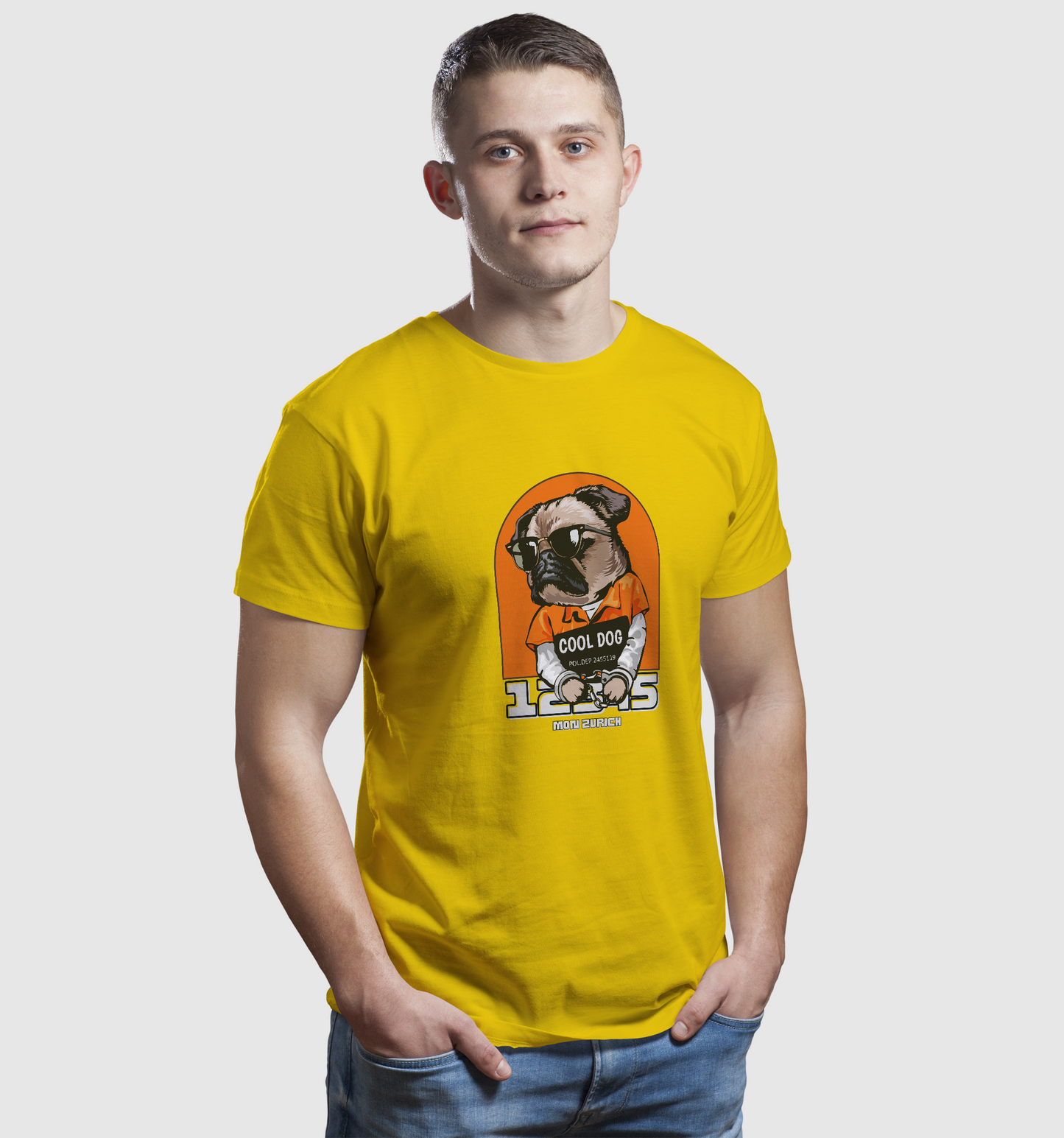 Cool Dog T-Shirt In Dark + Light - Mon Zurich Originals