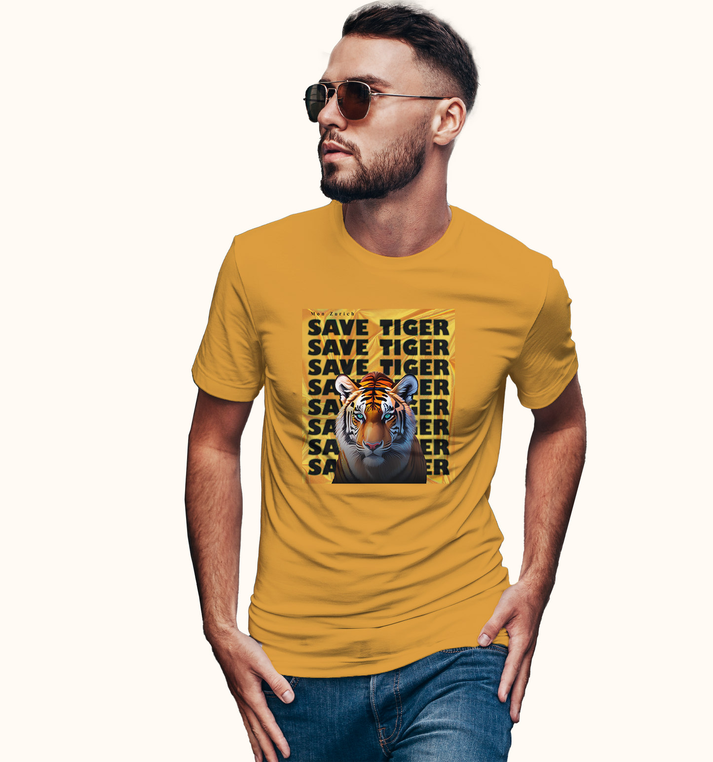 Save Tiger T-shirt in Light - Mon Zurich Originals