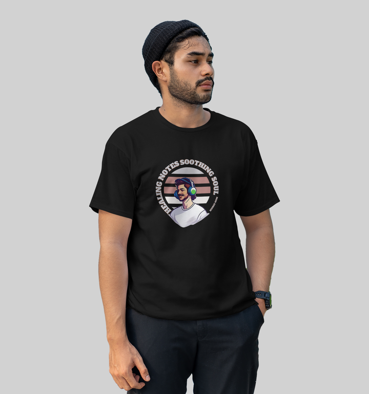 Healing Notes, Soothing Soul T-Shirt In Dark - Mon Zurich Originals