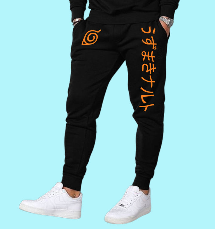 Naruto Uzumaki Anime Joggers In Black - Mon Zurich Originals