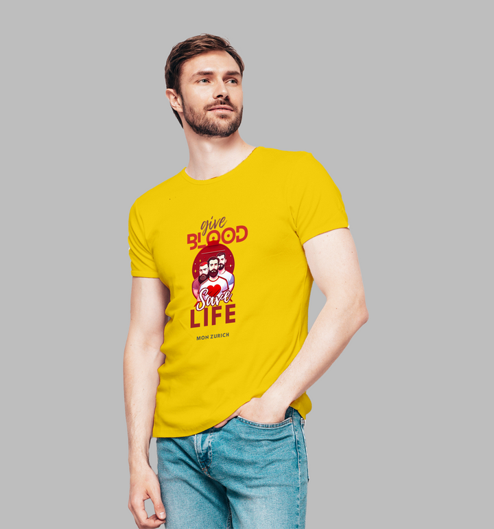 Give Blood Save Life T-Shirt In Light - Mon Zurich Originals