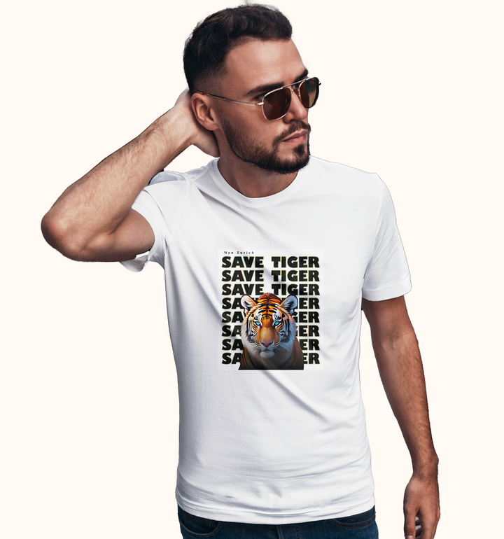 Save Tiger T-shirt in Light - Mon Zurich Originals