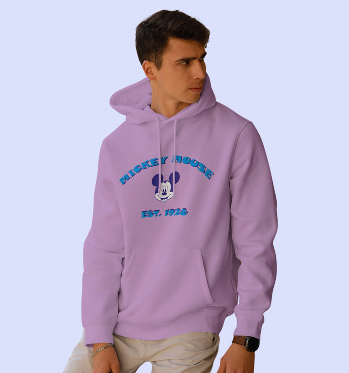 Mickey Mouse Cartoons And Comics Hoodie In Lavender - Mon Zurich Fan Art Printed Collection