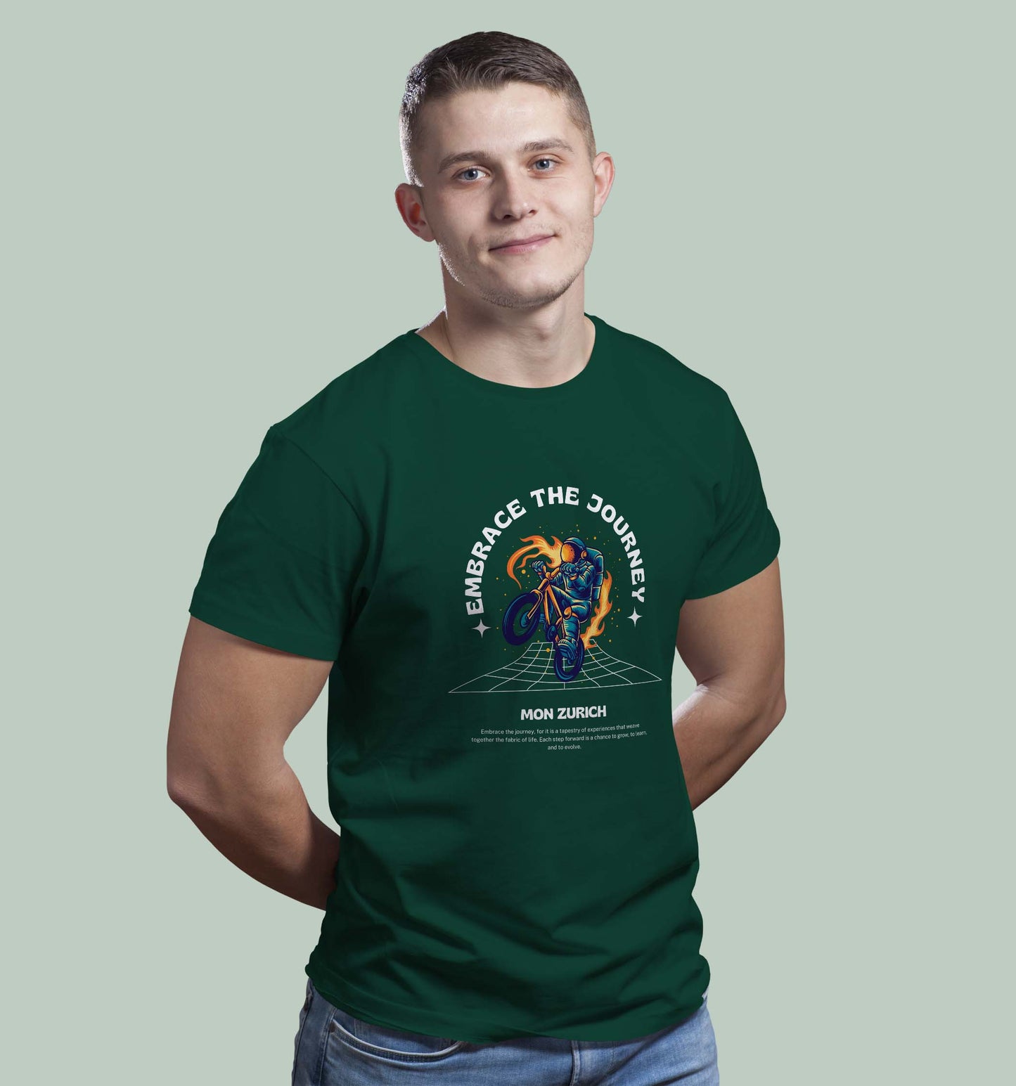 Embrace The Journey  T-Shirt In Dark - Mon Zurich Originals