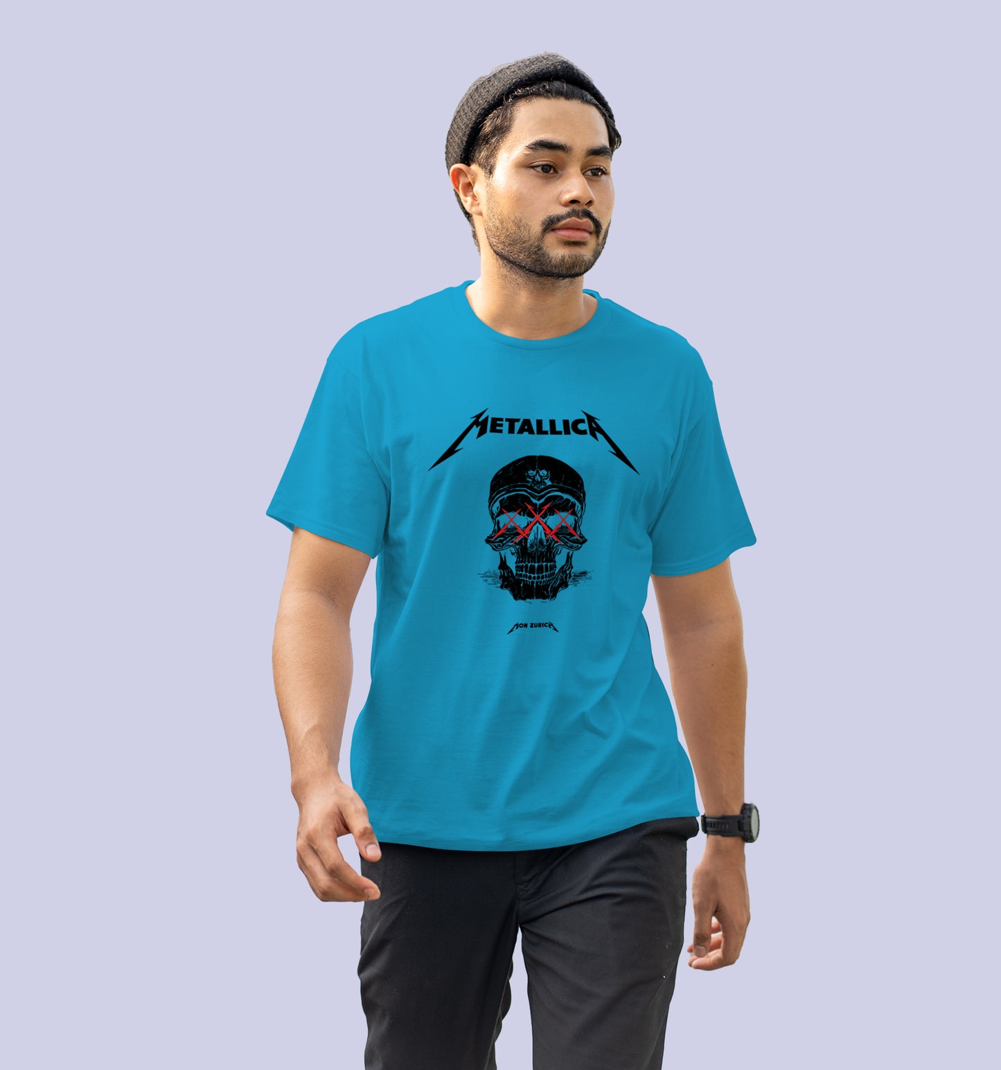 BLACK HEAD (METALLICA) T-shirt in Light - Mon Zurich Originals