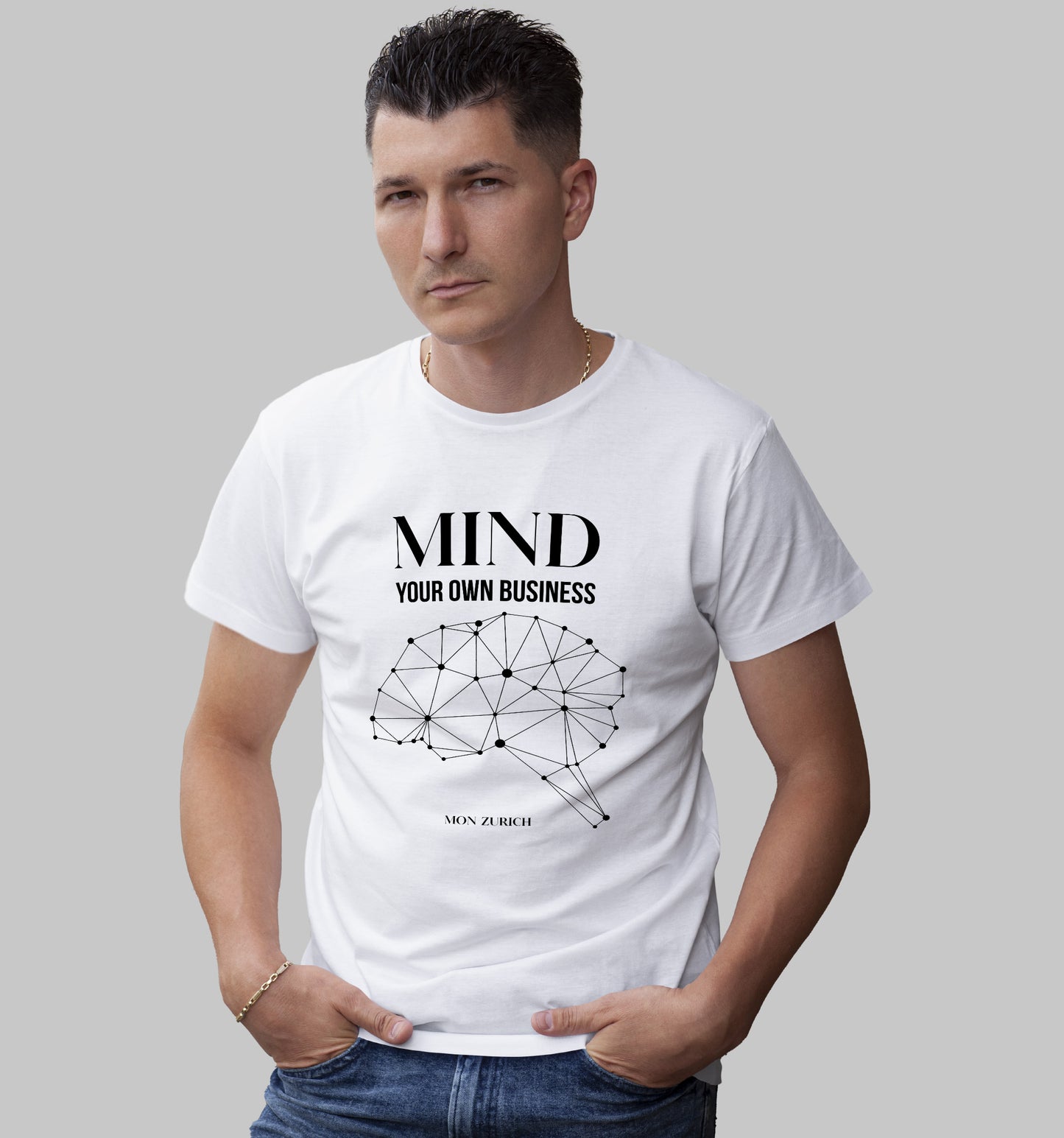 Mind Your Own Business T-Shirt In Light - Mon Zurich Originals