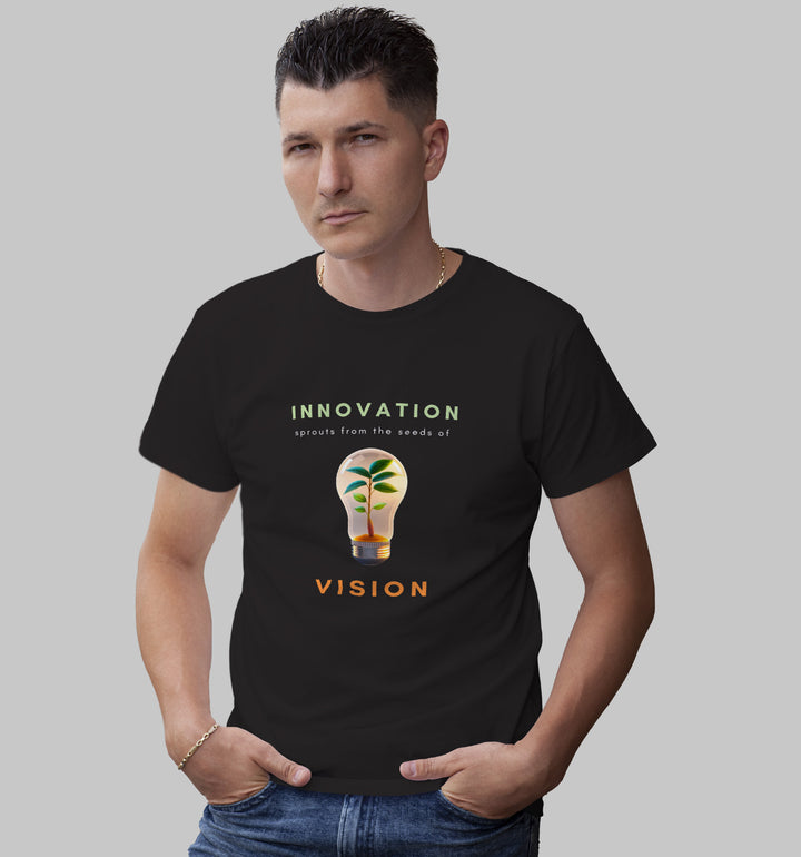 Innovation Sprouts From Seeds Of The Vision T-Shirt In Dark - Mon Zurich Originals