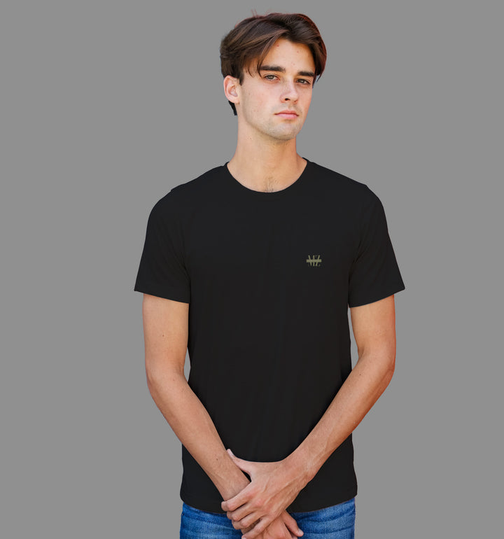 Black T-Shirt In Plain - Mon Zurich Originals