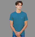 Steel Blue T-Shirt In Plain - Mon Zurich Originals