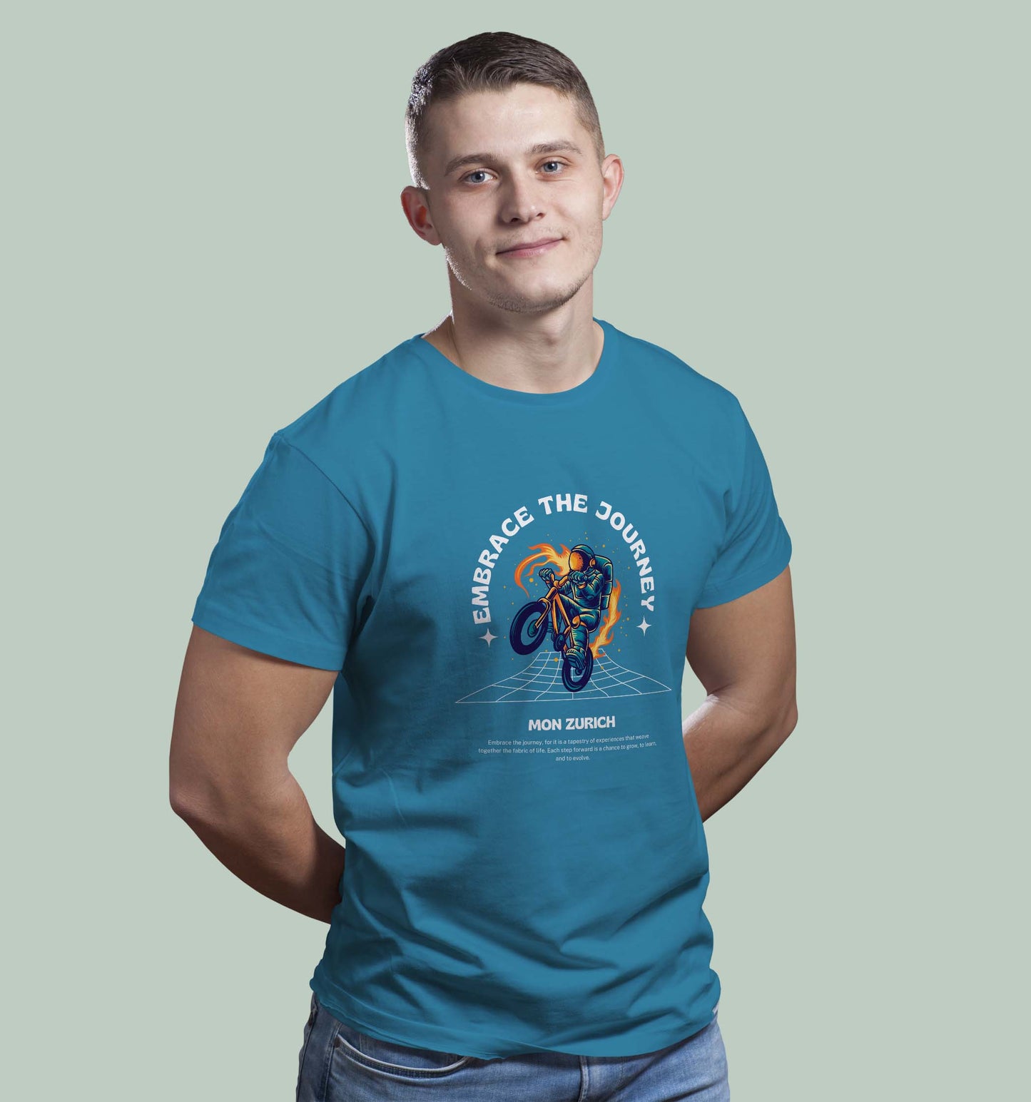 Embrace The Journey  T-Shirt In Dark - Mon Zurich Originals