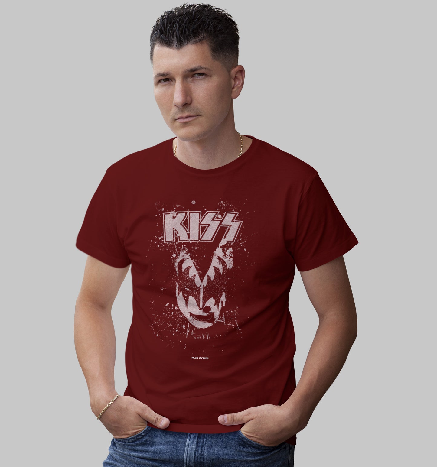 KISS BLK T-shirt in Dark - Mon Zurich Originals