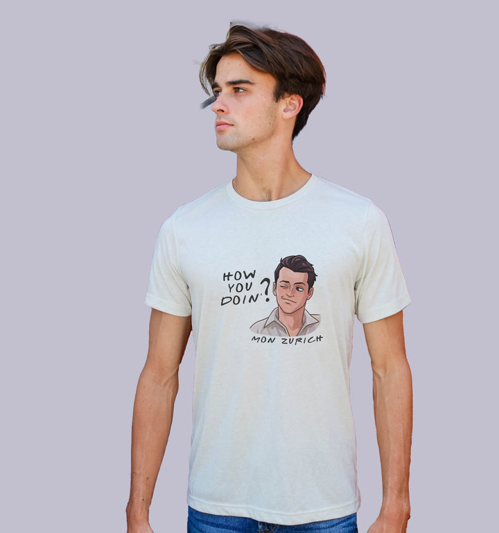 Friends theme - featuring Joey - How You Doin' T-Shirt - Mon Zurich Originals