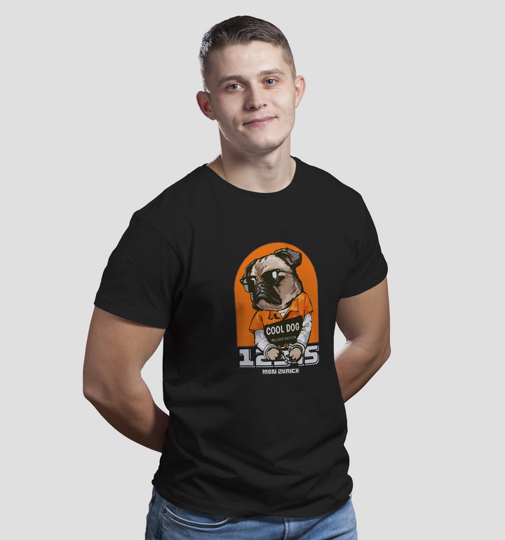 Cool Dog T-Shirt In Dark + Light - Mon Zurich Originals