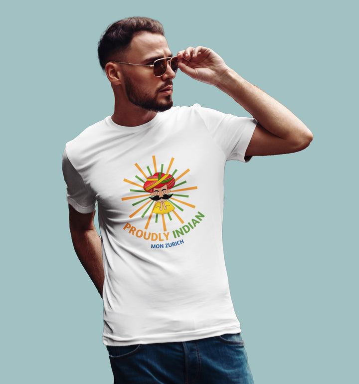 Proudly Indian T-Shirt In Light - Mon Zurich Originals