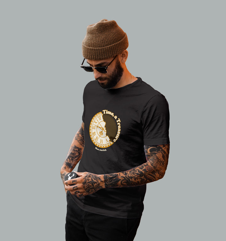 Time, A Treasure T-Shirt In Dark - Mon Zurich Originals