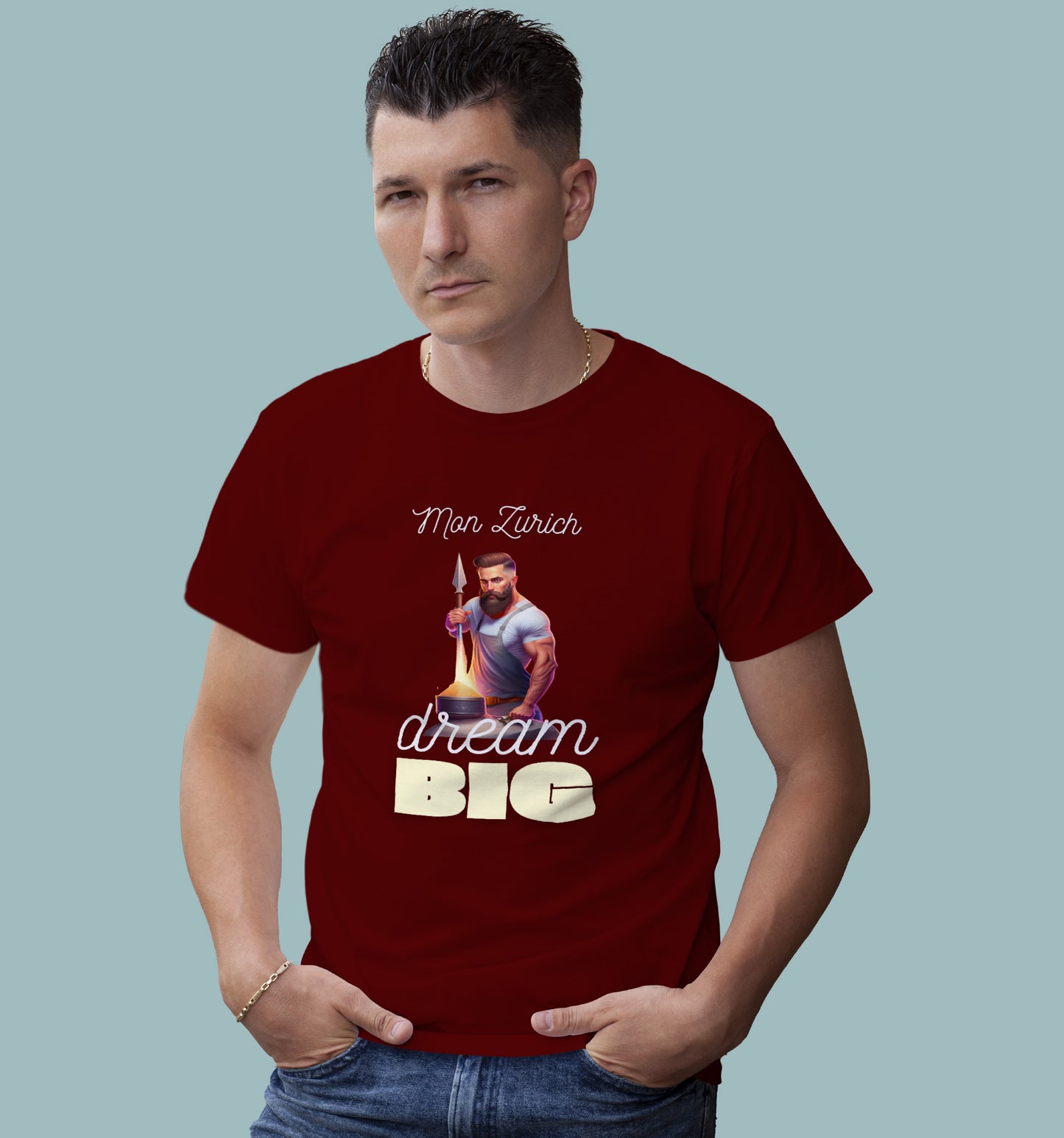 Dream Big - Hustler T-Shirt In Dark - Mon Zurich Originals