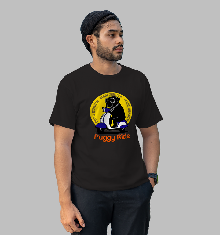 Puggy Ride  T-Shirt In Dark + Light - Mon Zurich Originals