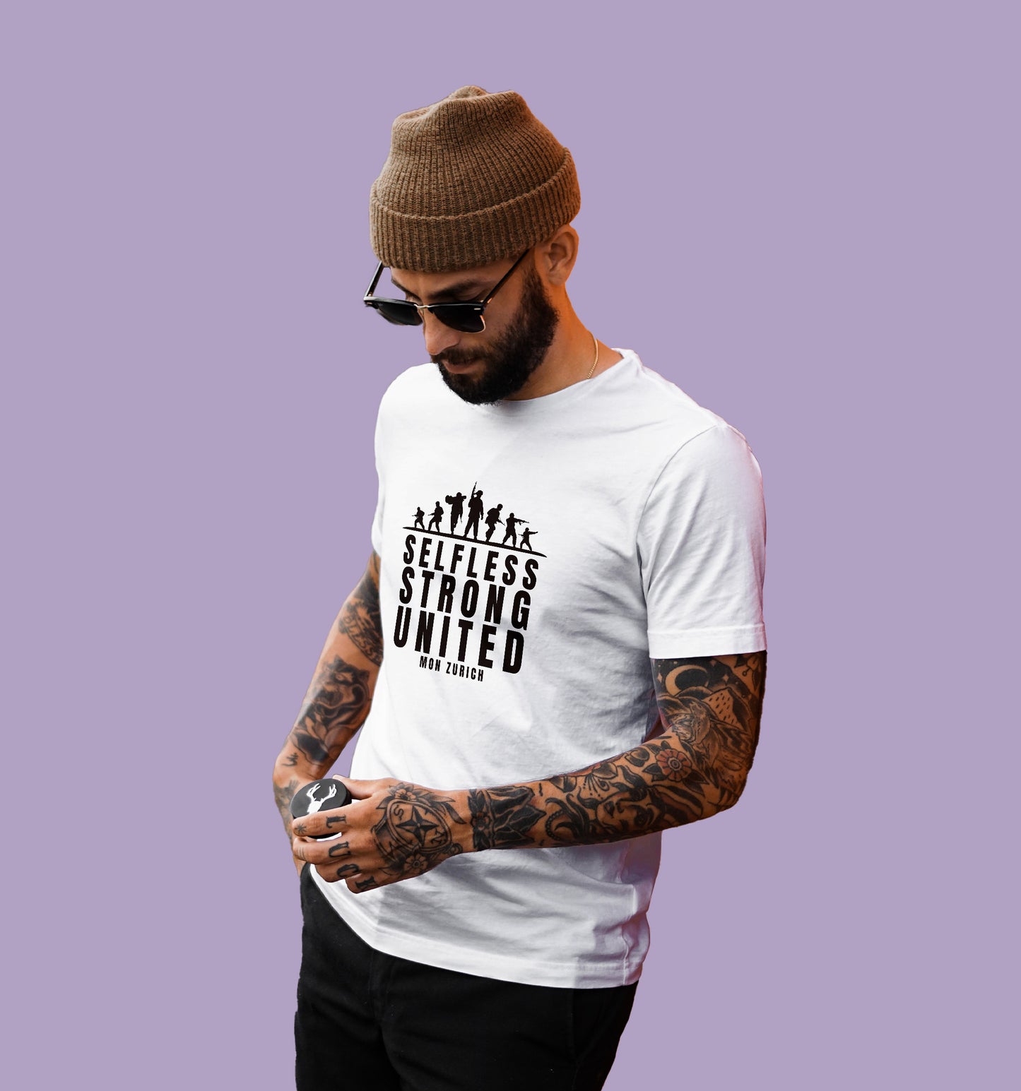Selfless Strong United T-Shirt In Light - Mon Zurich Originals